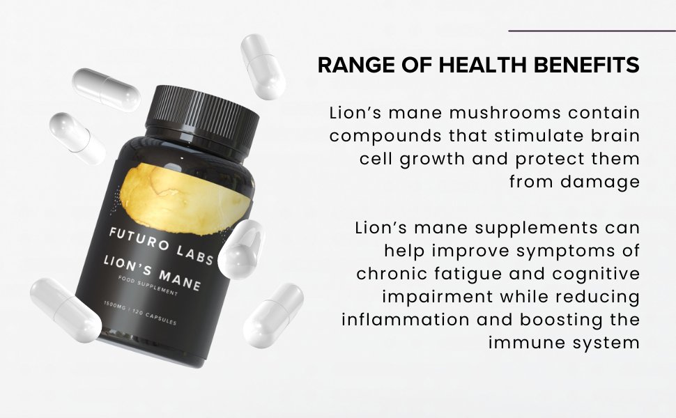 Range of health benefits — Lion's mane mushroom compounds support cognitive function and brain cell growth